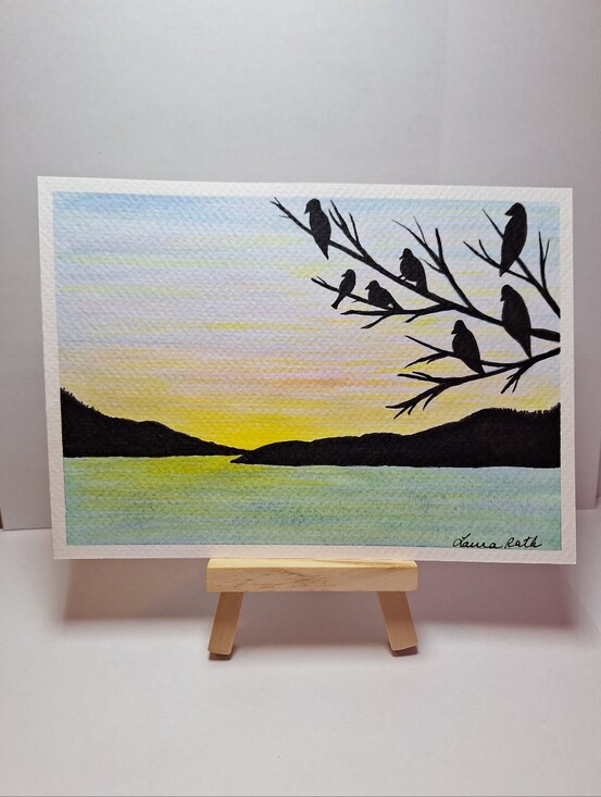Laura Rath, Artist Other - "The Isles" Hand-painted gouache painting